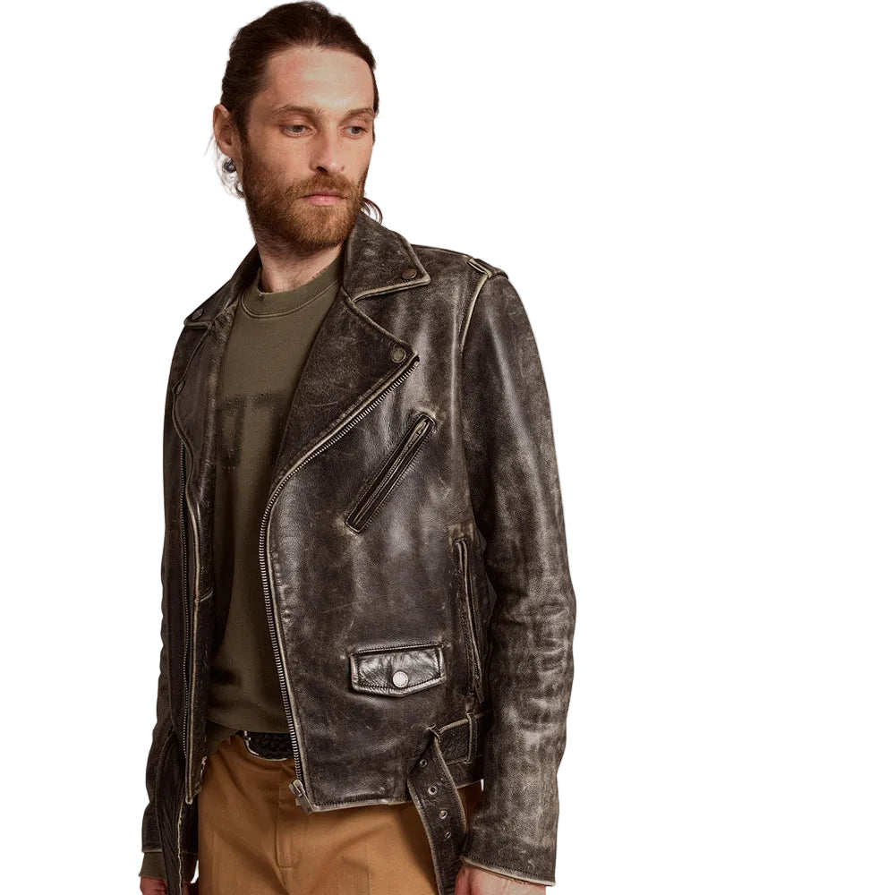 Amsel Vale Distressed Fine Grain Lambskin Jacket