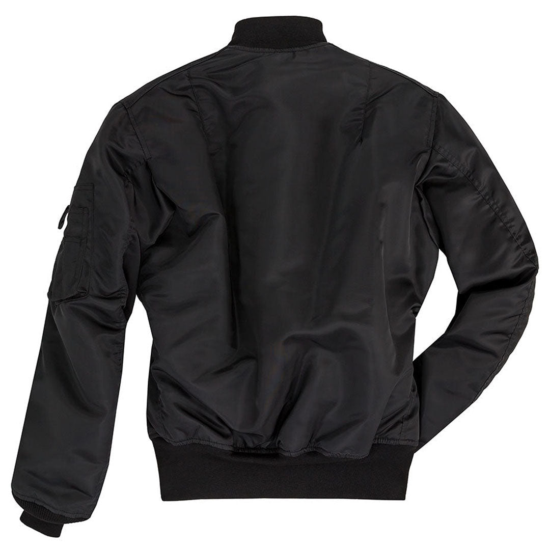 Black Authentic MA-1 Bomber Jacket - AMSEL LEATHERS