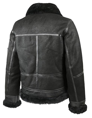 B16 sheepskin jacket for men with shearling lining
