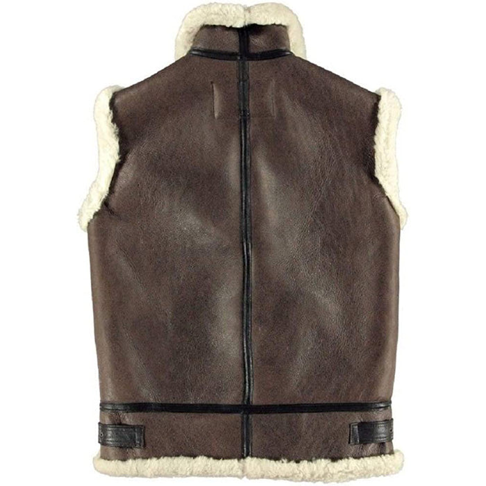 B3 Shearling Sheepskin Leather Vest - AMSEL LEATHERS