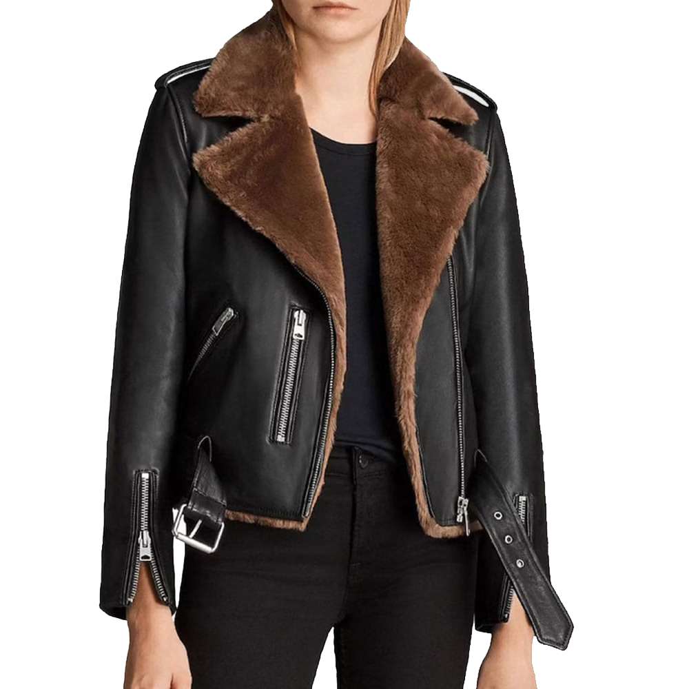 B3 Aviator Shearling Fashion Black Leather Jacket - AMSEL LEATHERS