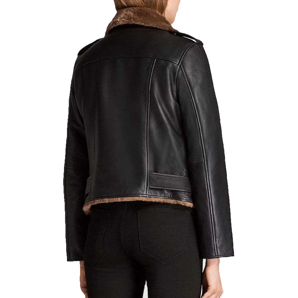 B3 Aviator Shearling Fashion Black Leather Jacket - AMSEL LEATHERS