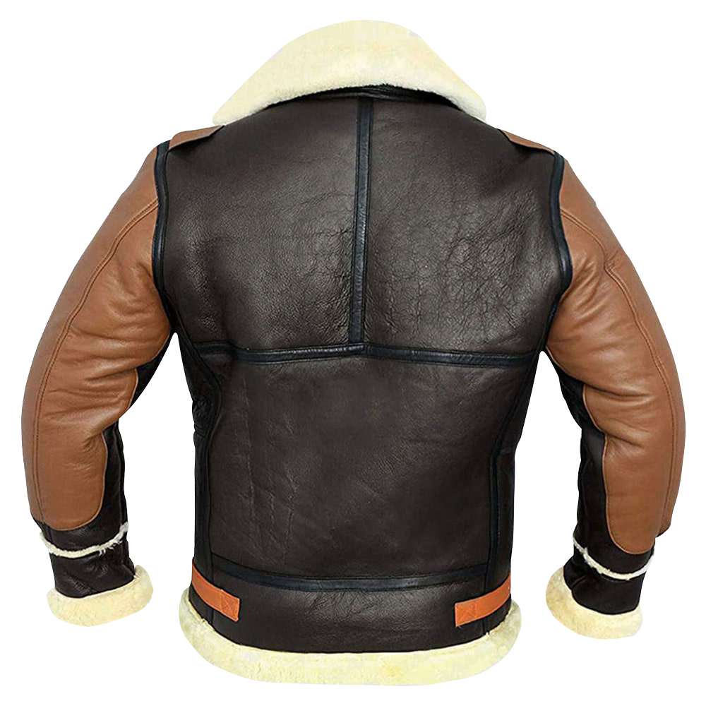 B3 Aviator pilot Shearling Bomber Leather Jacket - AMSEL LEATHERS