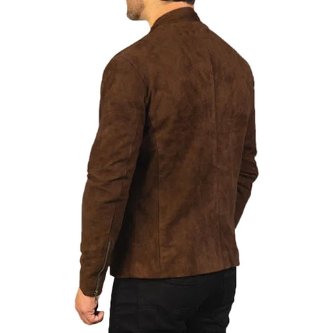 • suede leather jacket texture close up
