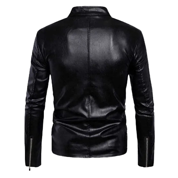 Men’s classic leather flight jacket with viscose lining