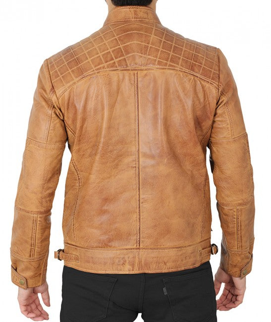 • quilted biker jacket detail close up
