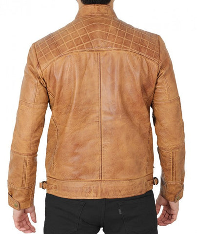 • quilted biker jacket detail close up
