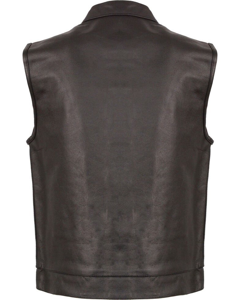 • club style leather vest biker detail
