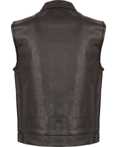 • club style leather vest biker detail
