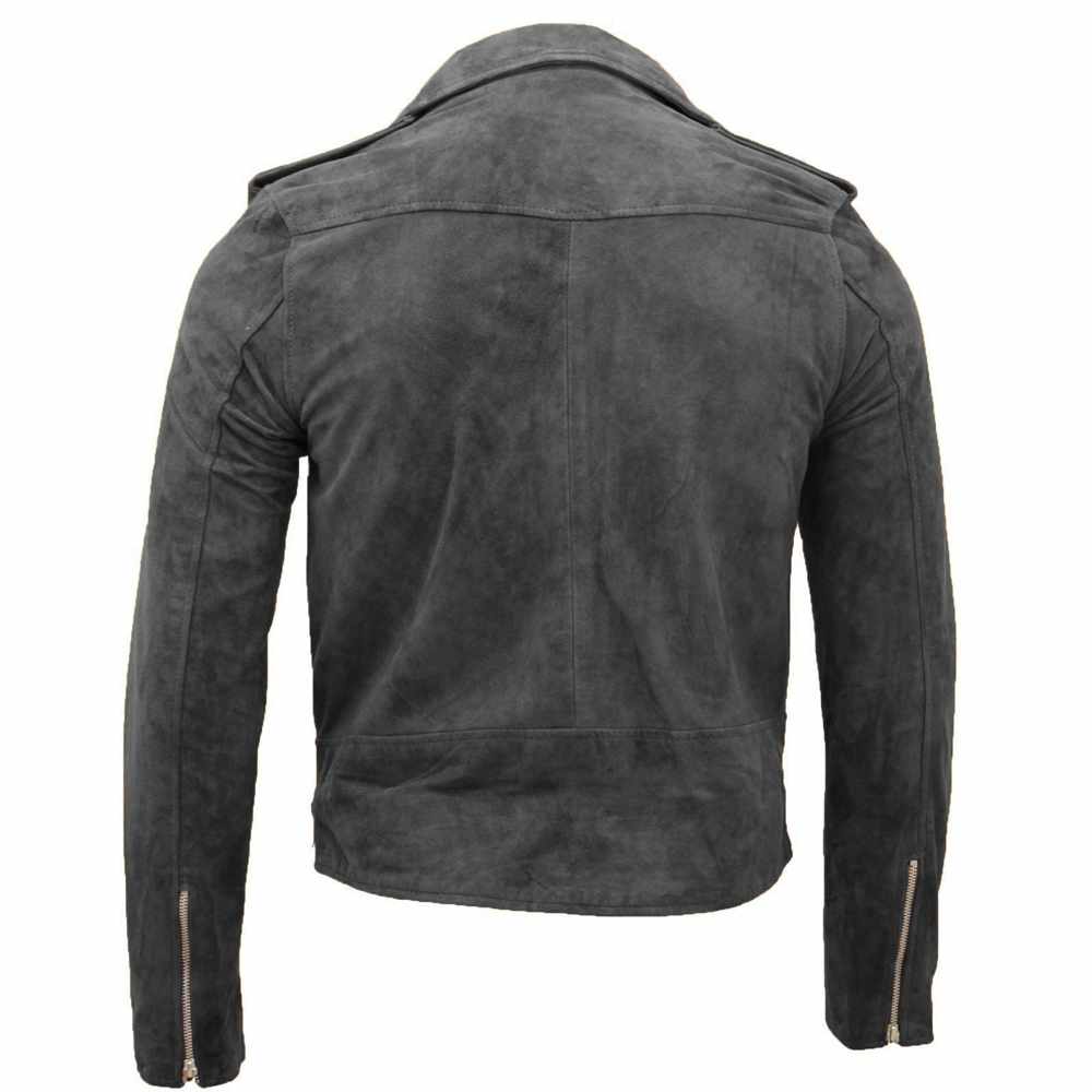 Men Native American Suede Leather Motorcycle Fashion Jacket - AMSEL LEATHERS