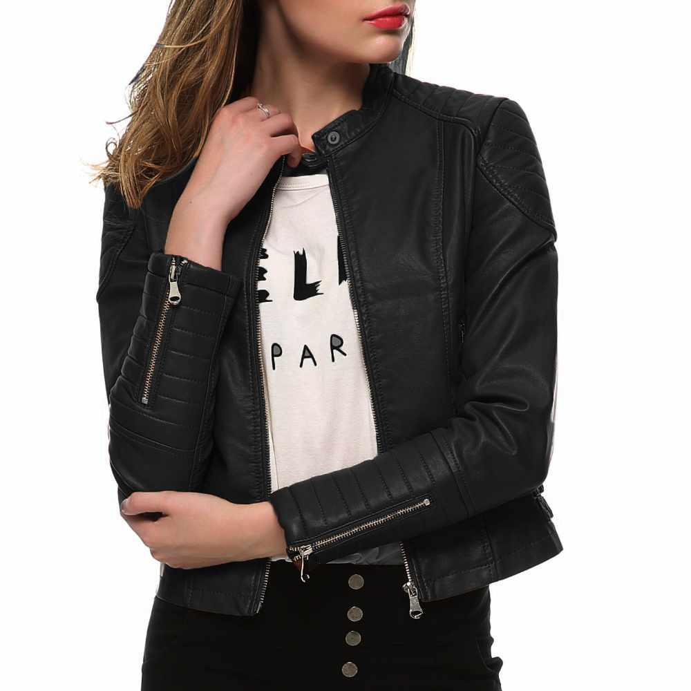 Women Slim Fit Motorcycle Fashion Leather Jackets - AMSEL LEATHERS