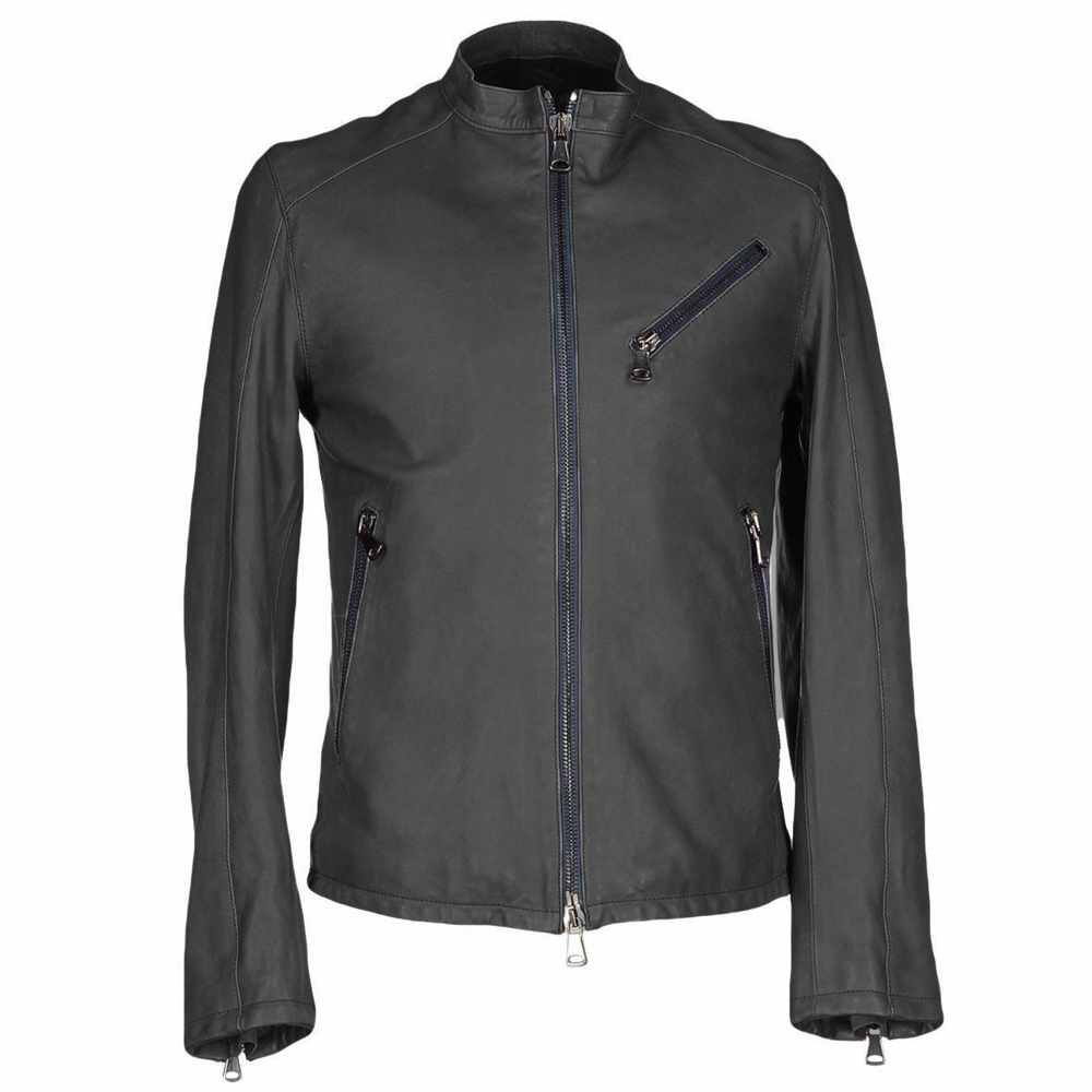 Men Slim Fit Fashion Biker Leather Jacket - AMSEL LEATHERS