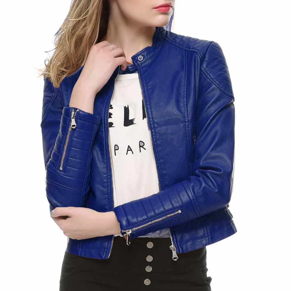 Women Slim Fit Motorcycle Fashion Leather Jackets - AMSEL LEATHERS