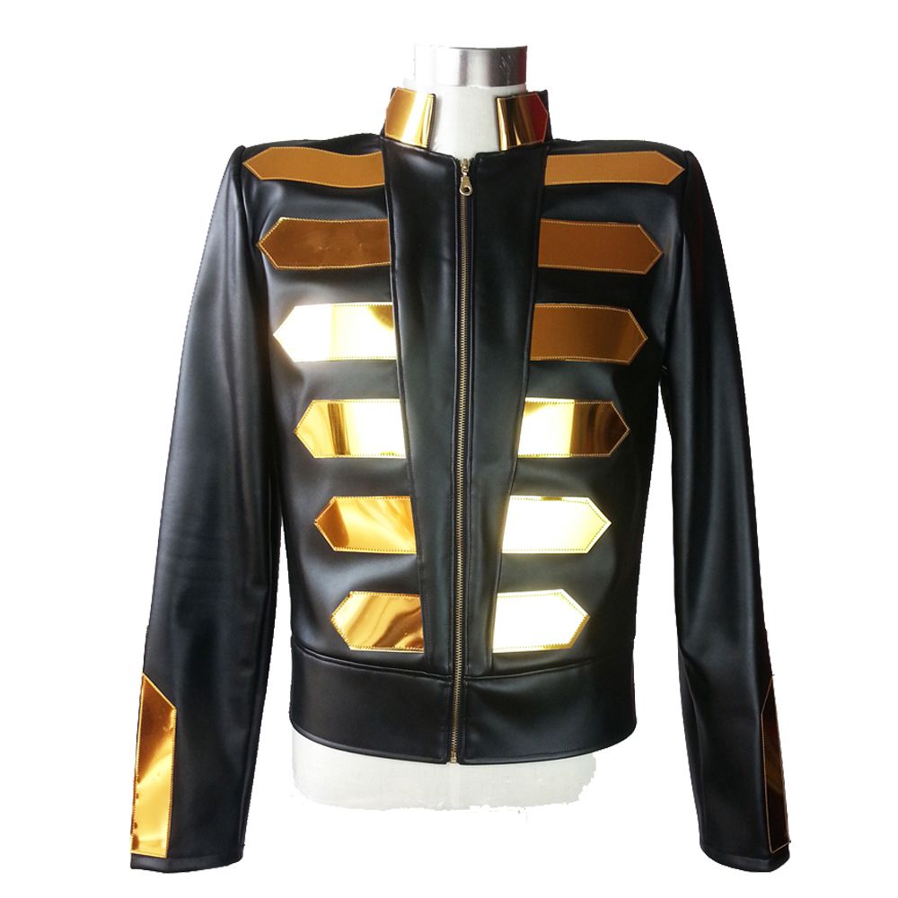 Nightclub Military Fashion Leather Jacket - AMSEL LEATHERS