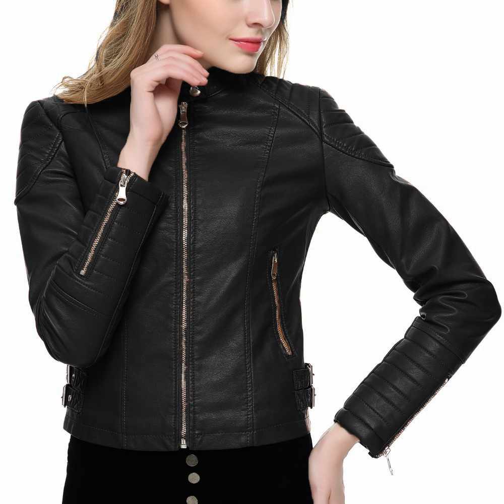 Women Slim Fit Motorcycle Fashion Leather Jackets - AMSEL LEATHERS