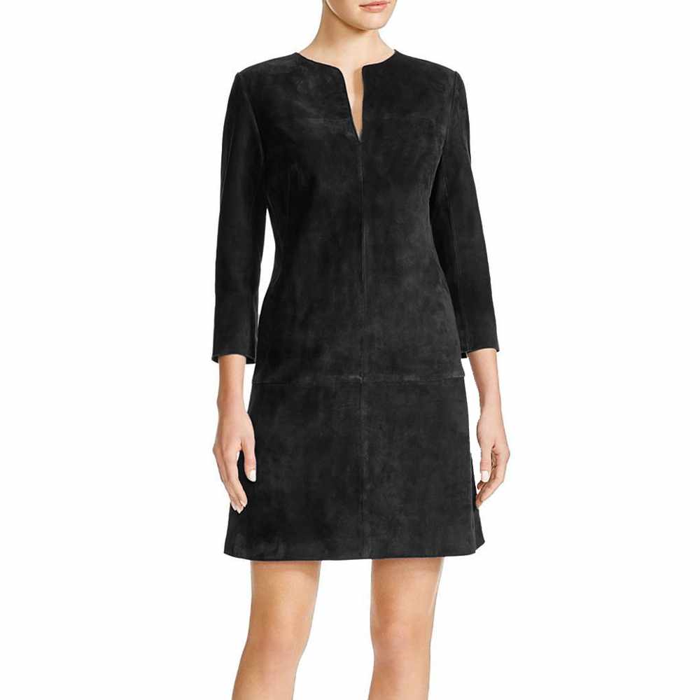 Nubuck Leather Mini Party Dress For Women - AMSEL LEATHERS