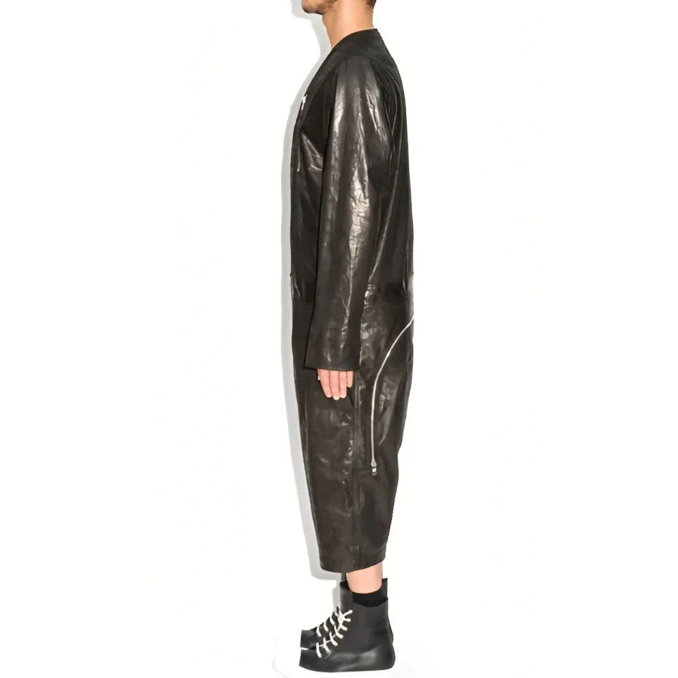 Black Leather Jumpsuit for Men - AMSEL LEATHERS