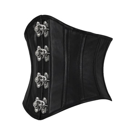 • steel boned corset clasp detail close up
