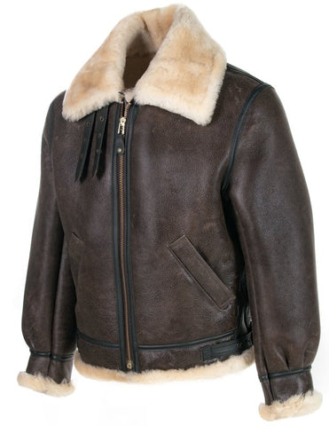 • leather welted seam close up b3 jacket
