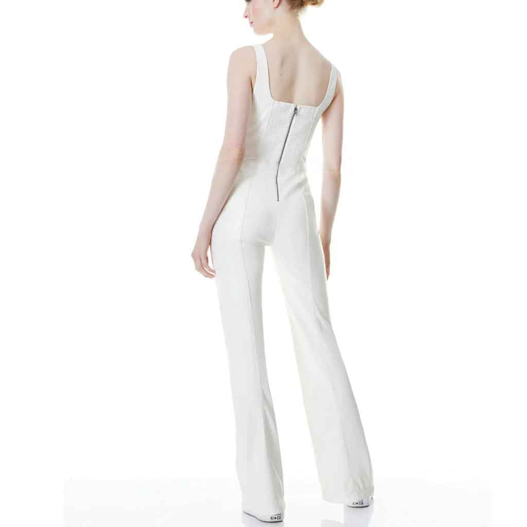 Classy White Leather Jumpsuit for Women - AMSEL LEATHERS