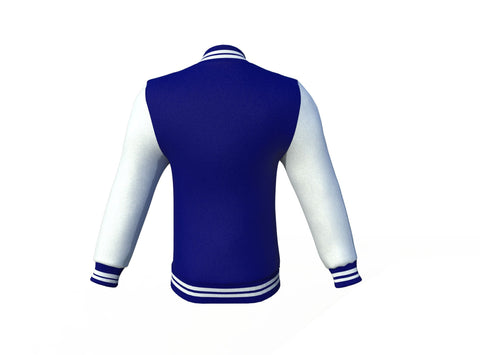 white varsity letterman jacket with leather sleeves henrik texture detail