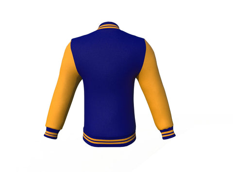 navy varsity letterman jacket with leather sleeves conrad texture detail