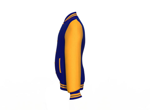 navy varsity letterman jacket with leather sleeves conrad zipper detail
