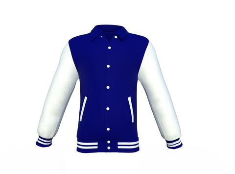 white varsity letterman jacket with leather sleeves henrik texture detail image 14