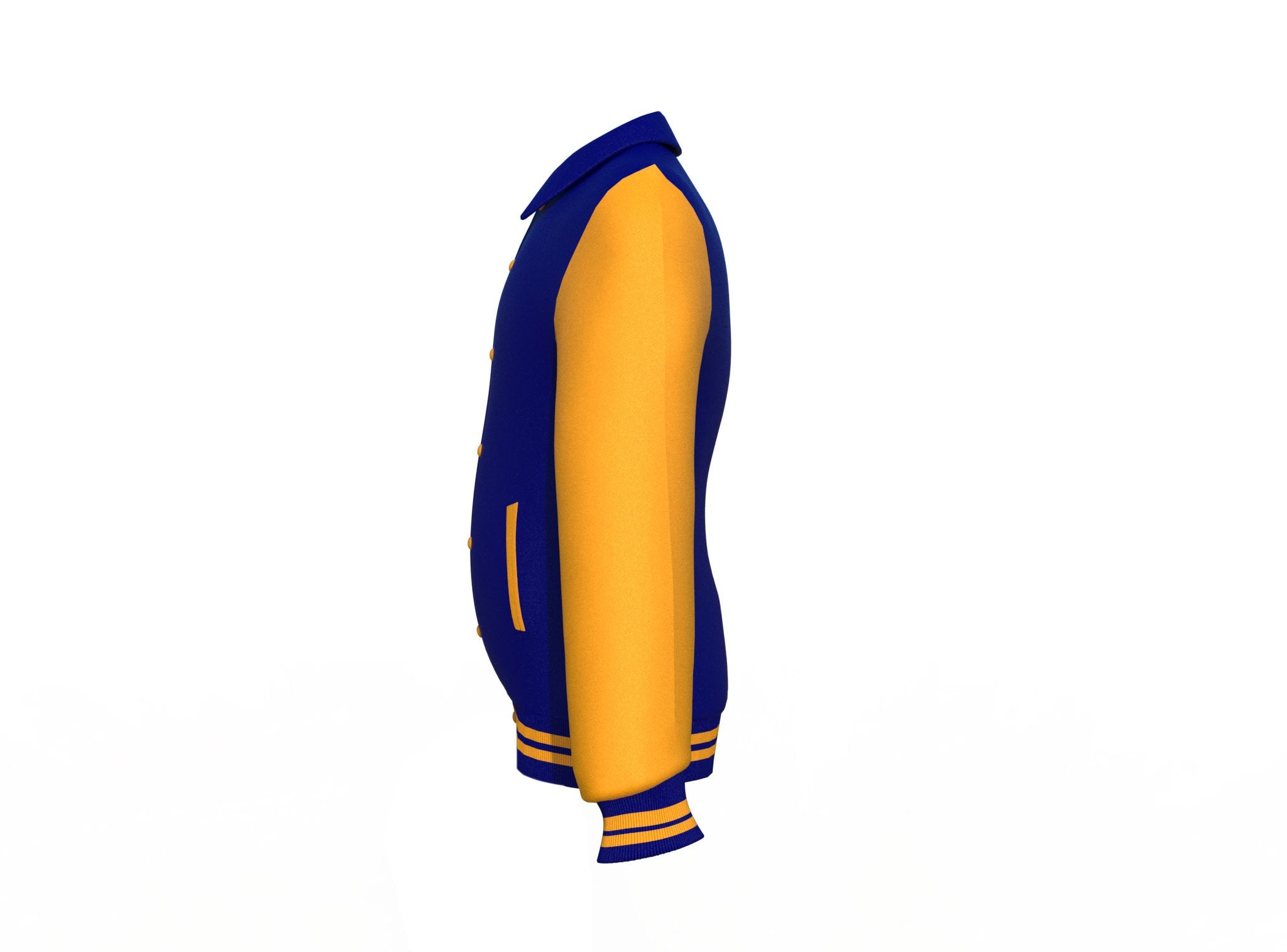 navy varsity letterman jacket with leather sleeves conrad front view image 10