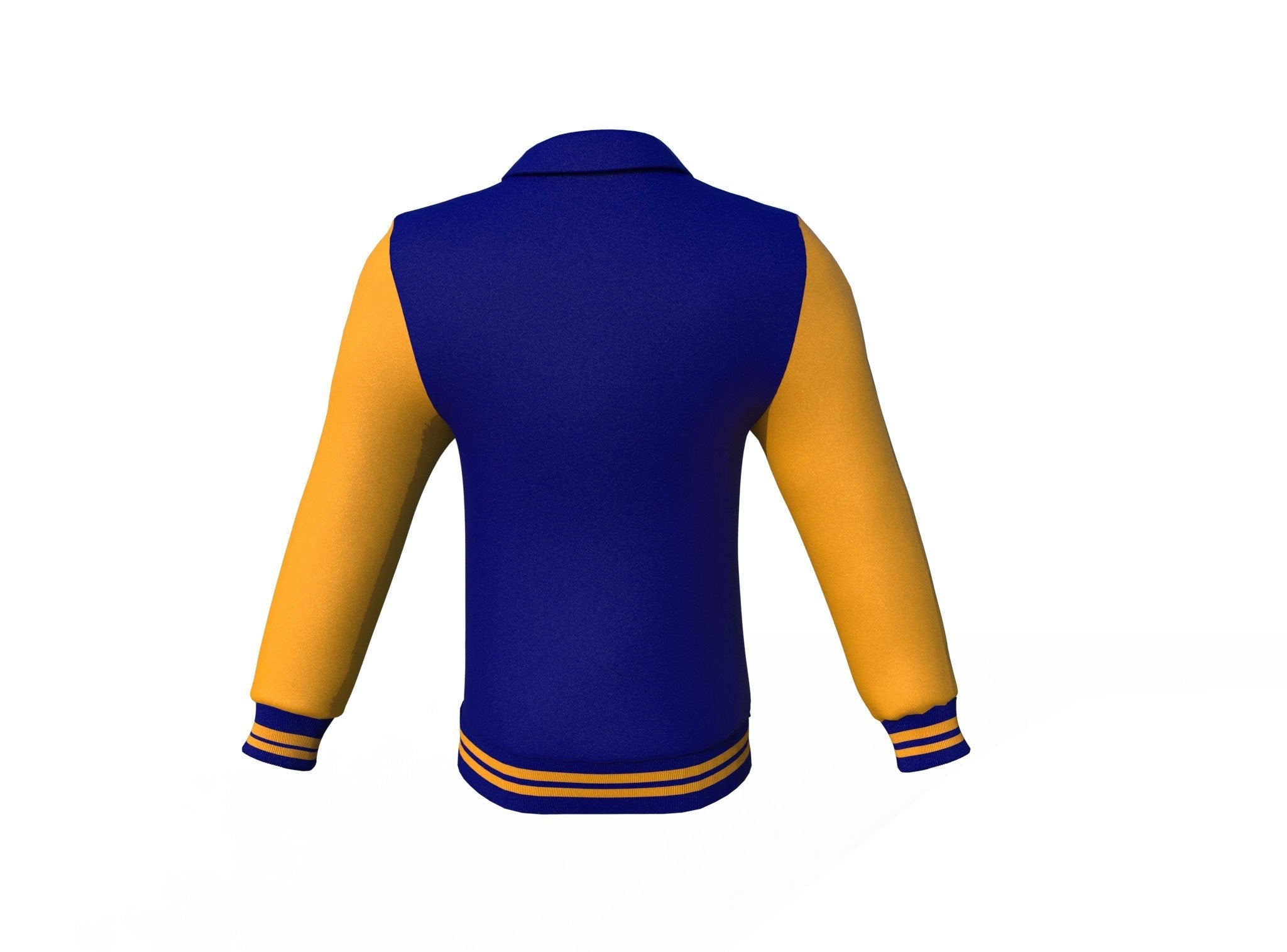 navy varsity letterman jacket with leather sleeves conrad styling view