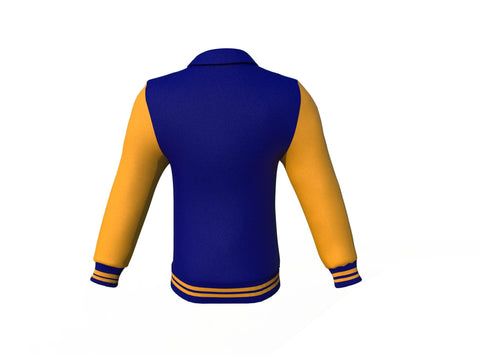 navy varsity letterman jacket with leather sleeves conrad styling view