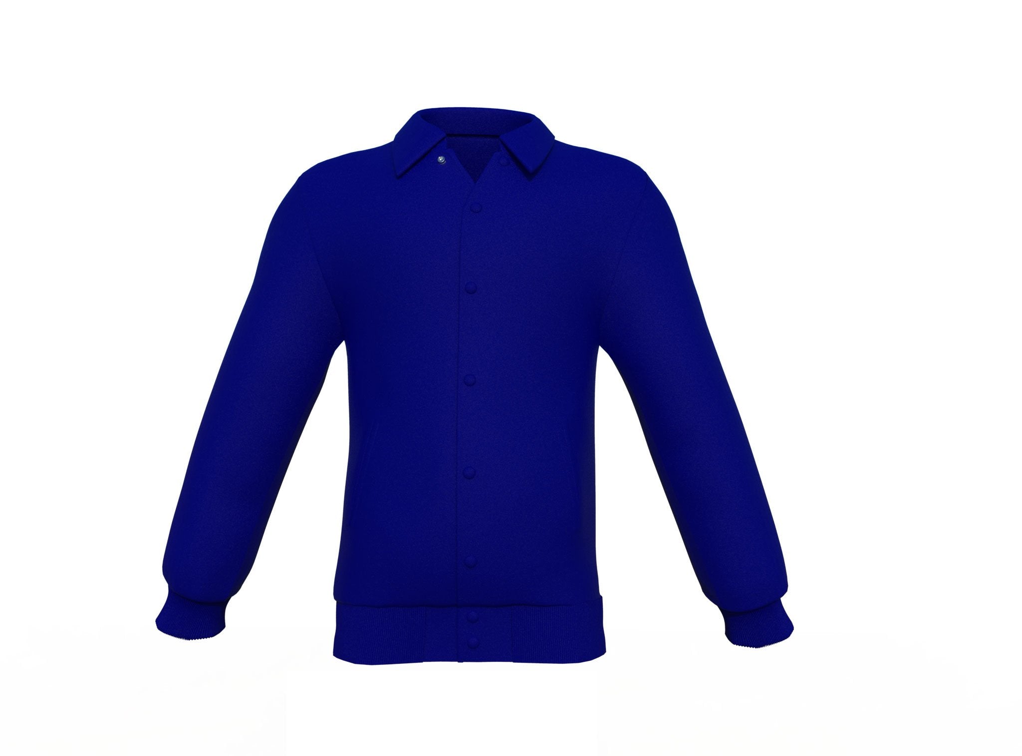 navy varsity letterman jacket with leather sleeves marek texture detail image 14
