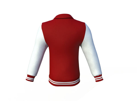 white varsity letterman jacket with leather sleeves leif styling view