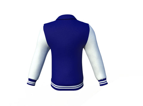 white varsity letterman jacket with leather sleeves henrik styling view