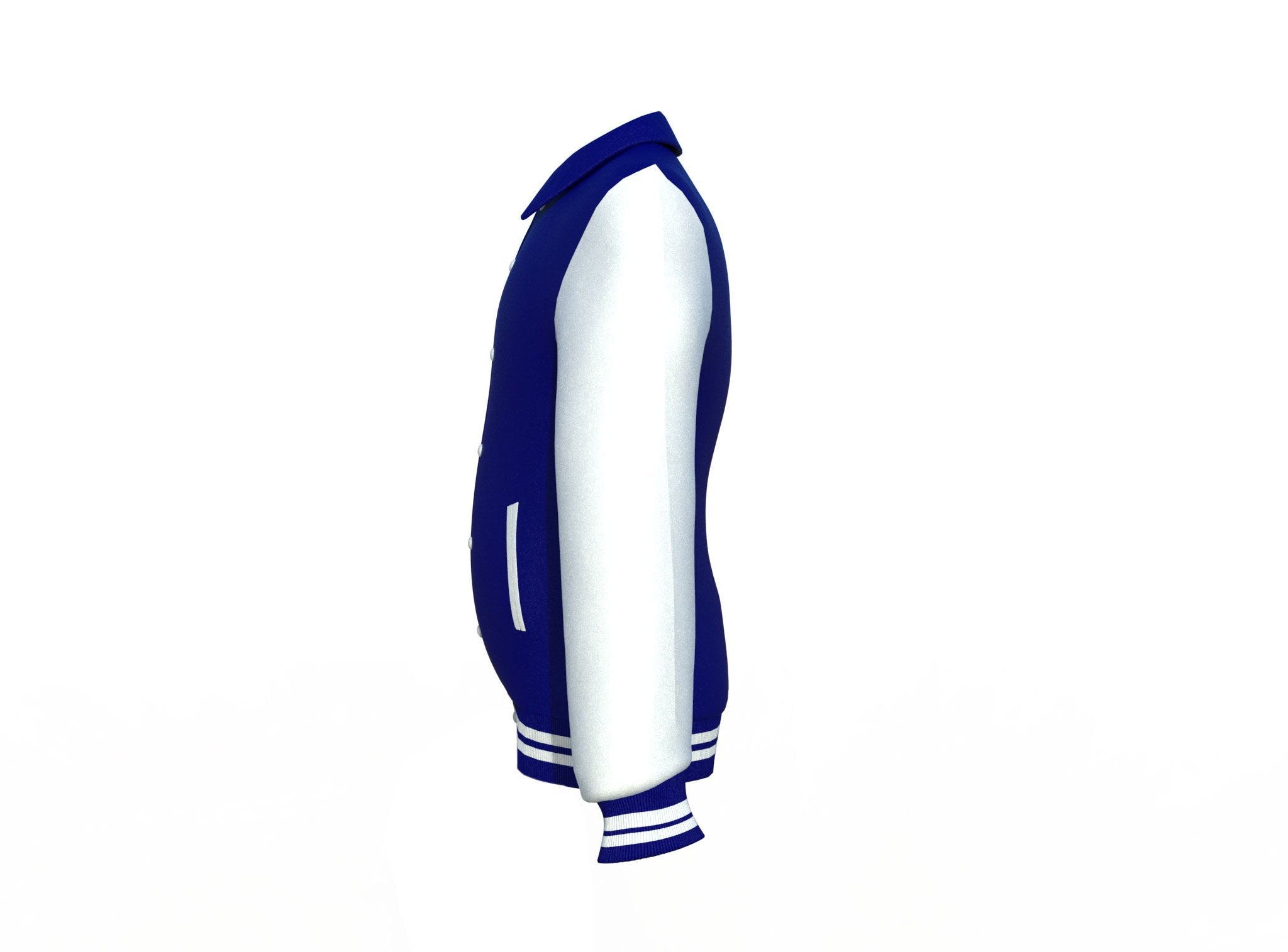 white varsity letterman jacket with leather sleeves henrik front view image 10