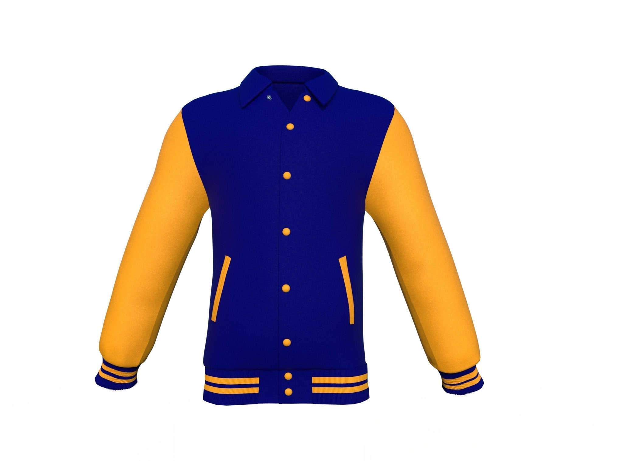 navy varsity letterman jacket with leather sleeves conrad texture detail image 14