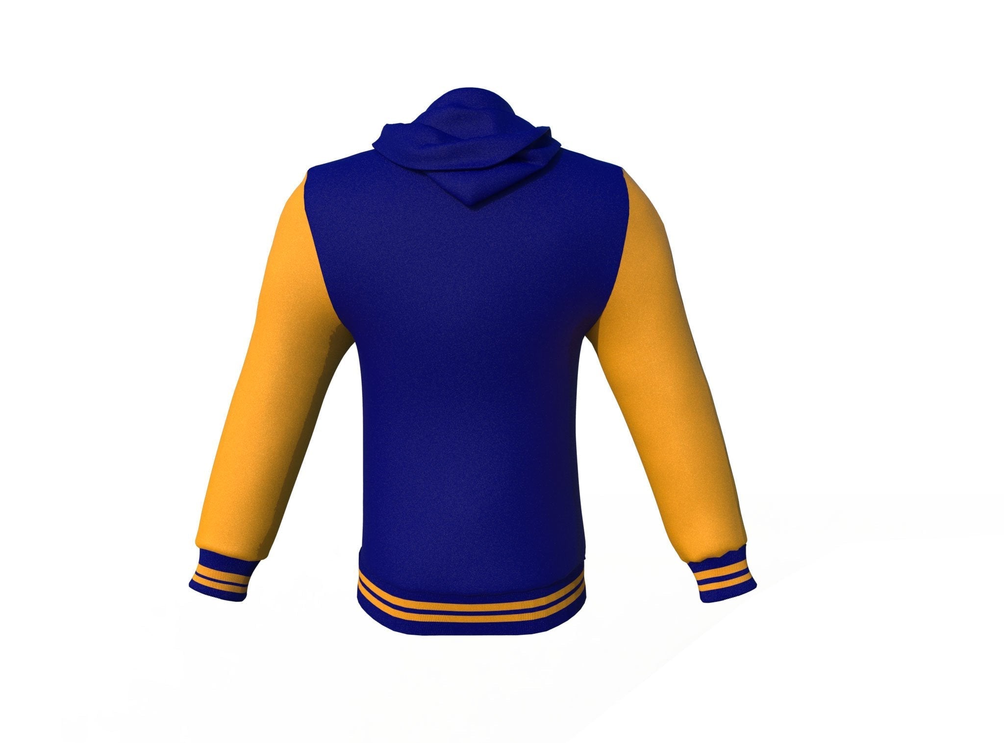 navy varsity letterman jacket with leather sleeves conrad collar detail