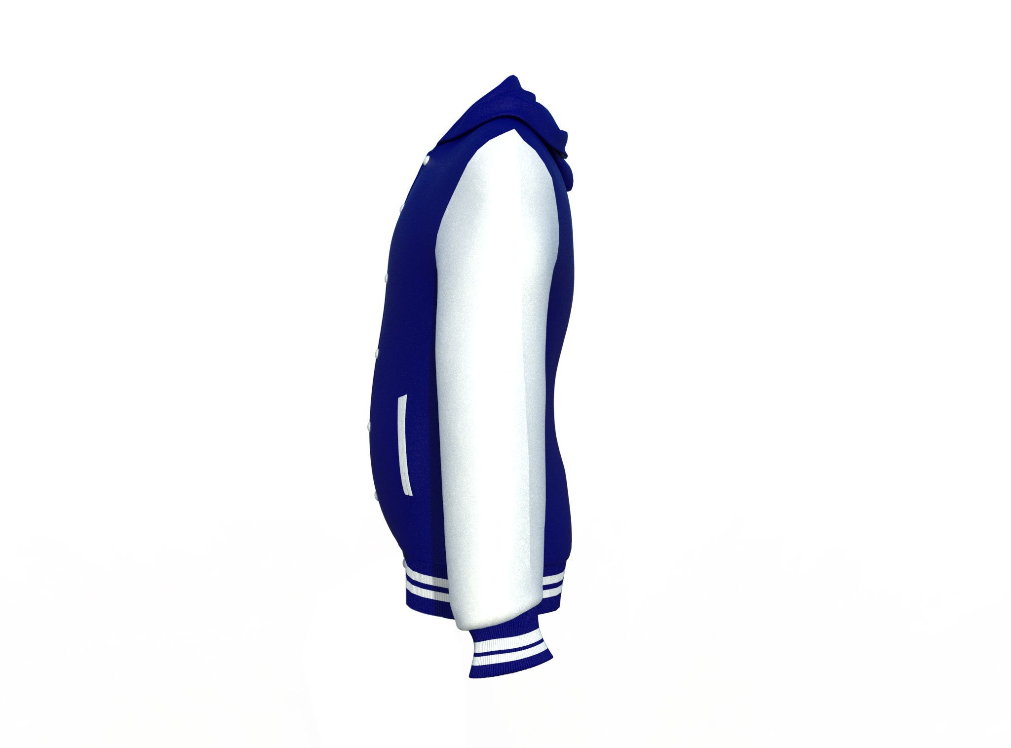 white varsity letterman jacket with leather sleeves henrik back view image 12