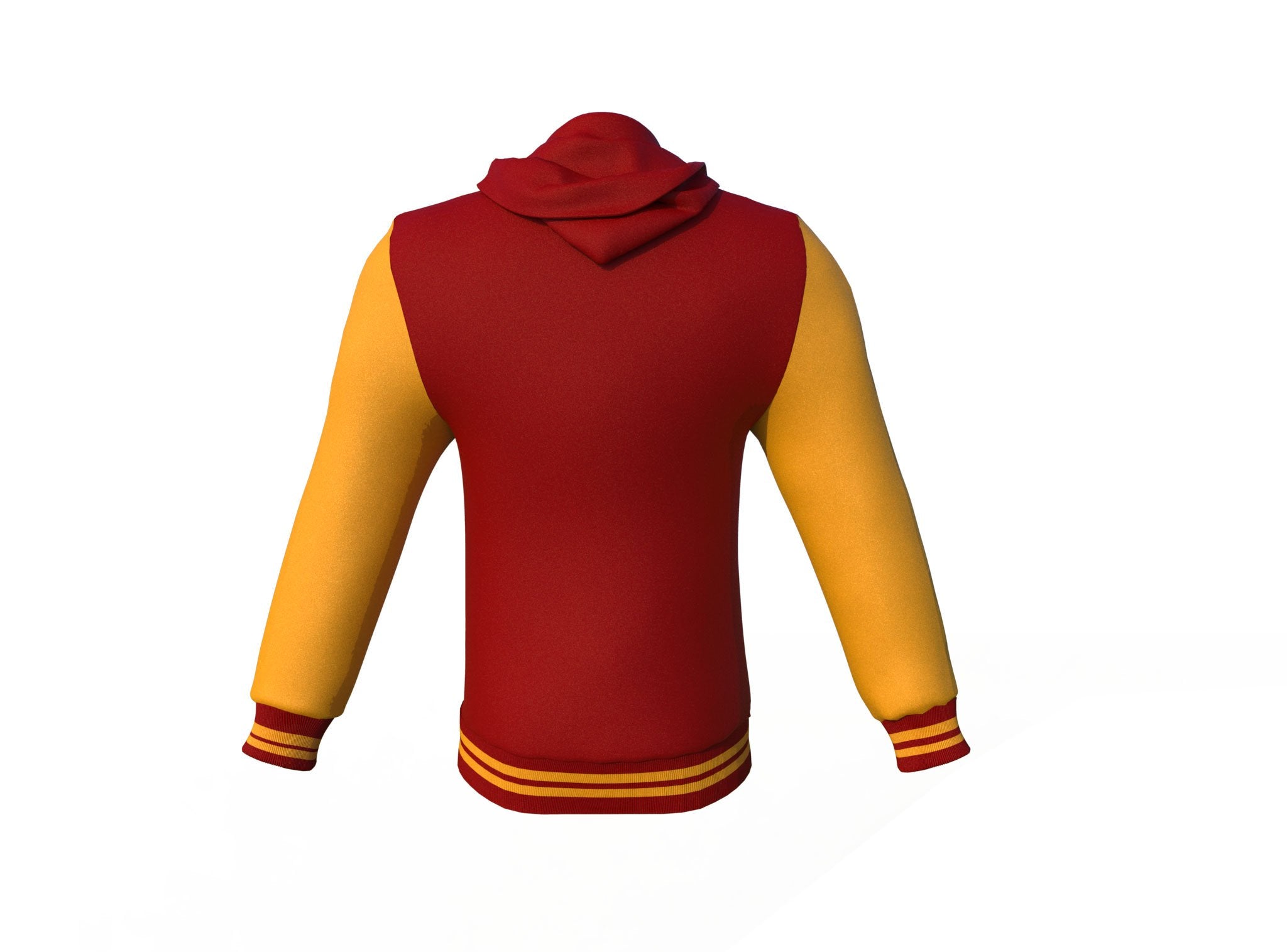 maroon varsity letterman jacket with leather sleeves armand collar detail