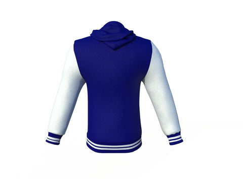 white varsity letterman jacket with leather sleeves henrik collar detail