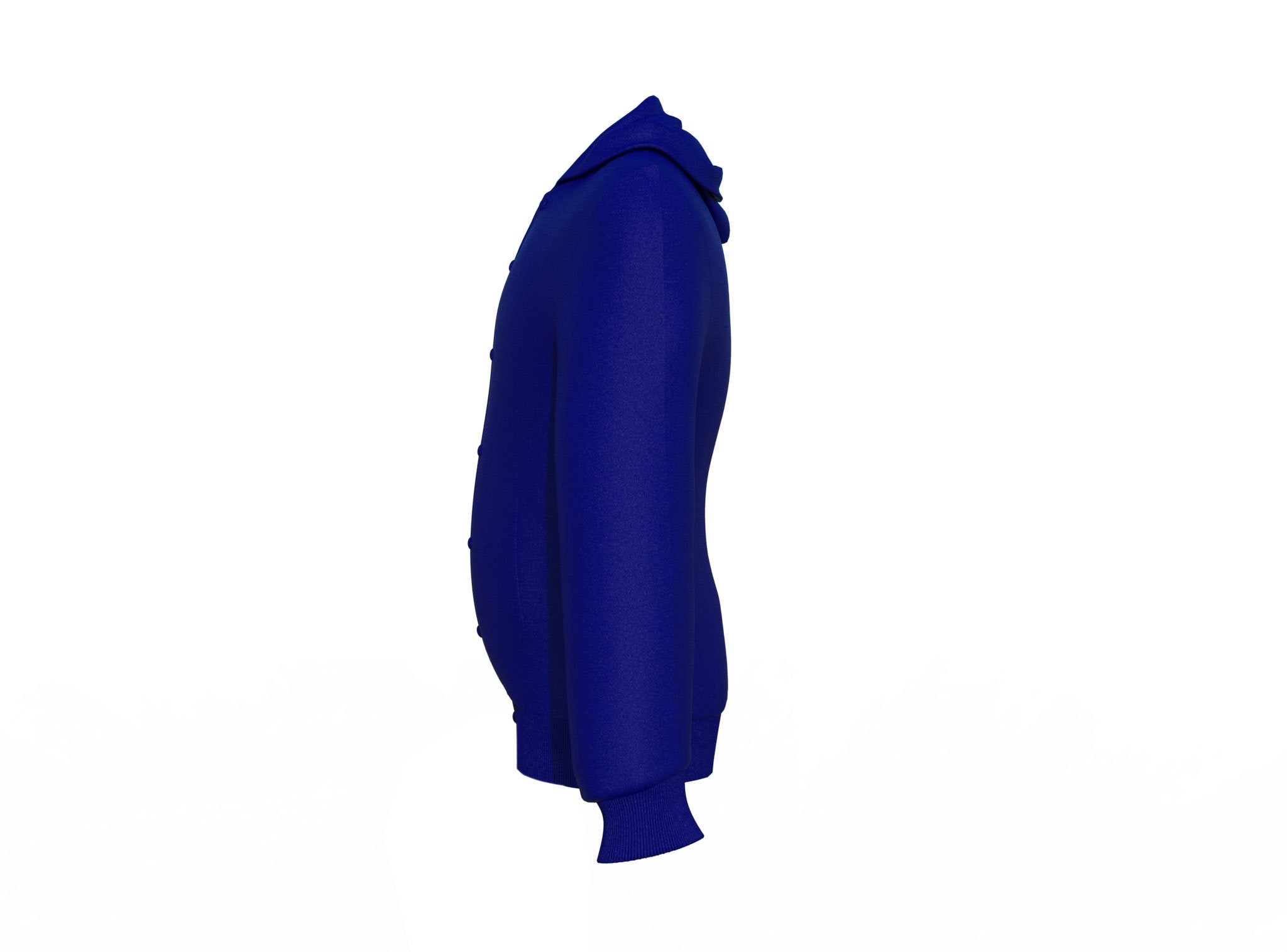 navy varsity letterman jacket with leather sleeves marek back view image 12