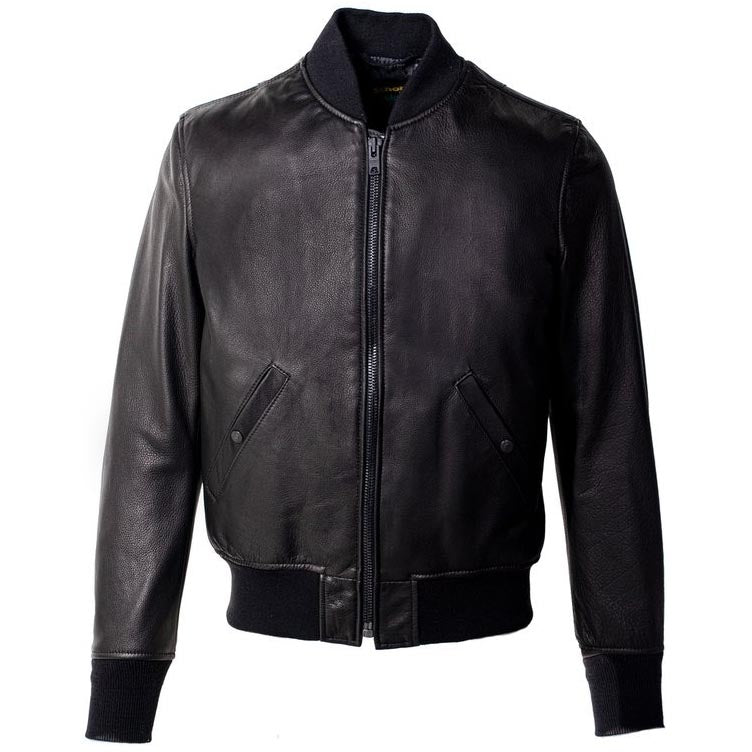 Cowhide Leather Bomber Jacket - AMSEL LEATHERS