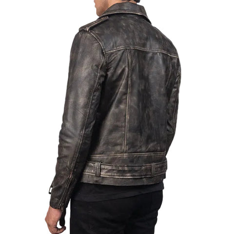 • goatskin leather texture detail close up
