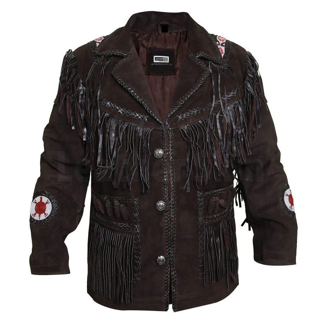 • western style leather jacket side angle
