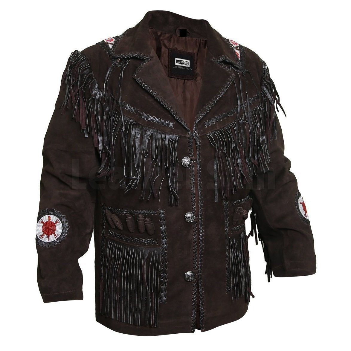 • brown leather texture detail jacket
