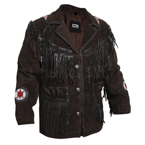 • brown leather texture detail jacket
