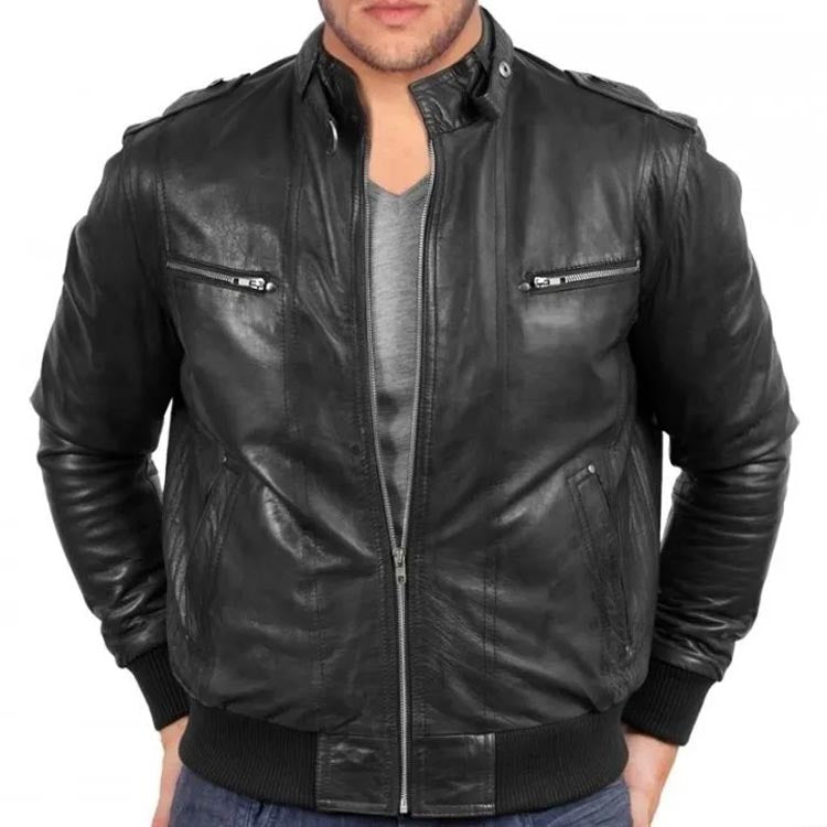 Flying Leather Bomber Jacket for Men - AMSEL LEATHERS