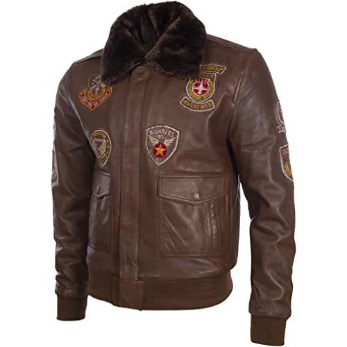 Genuine Leather Aviator Bomber Jacket For Men - AMSEL LEATHERS