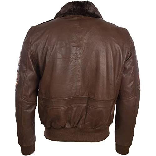 Genuine Leather Aviator Bomber Jacket For Men - AMSEL LEATHERS