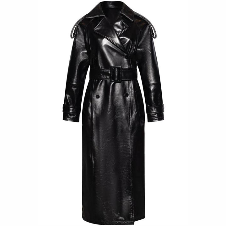 Genuine Leather Trench Coat for Women - AMSEL LEATHERS